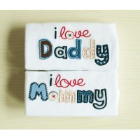 I Love Mommy and Daddy 嬰兒長袖夾衣: 一套兩件 (B款)
